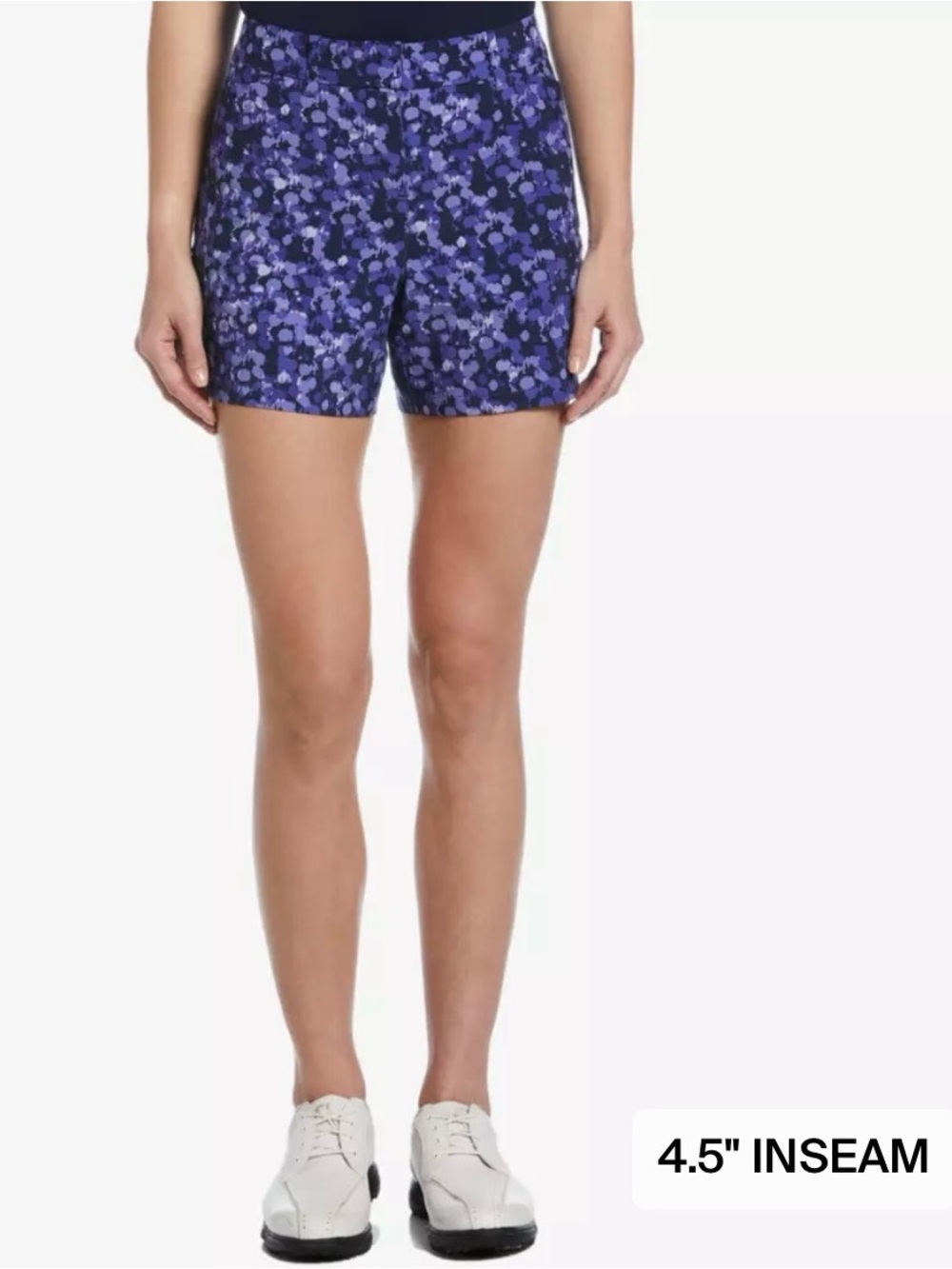 PGA TOUR APPAREL Women’s GOLF SHORTS Purple Abstract 4.5” Inseam UPF 50 Size 4